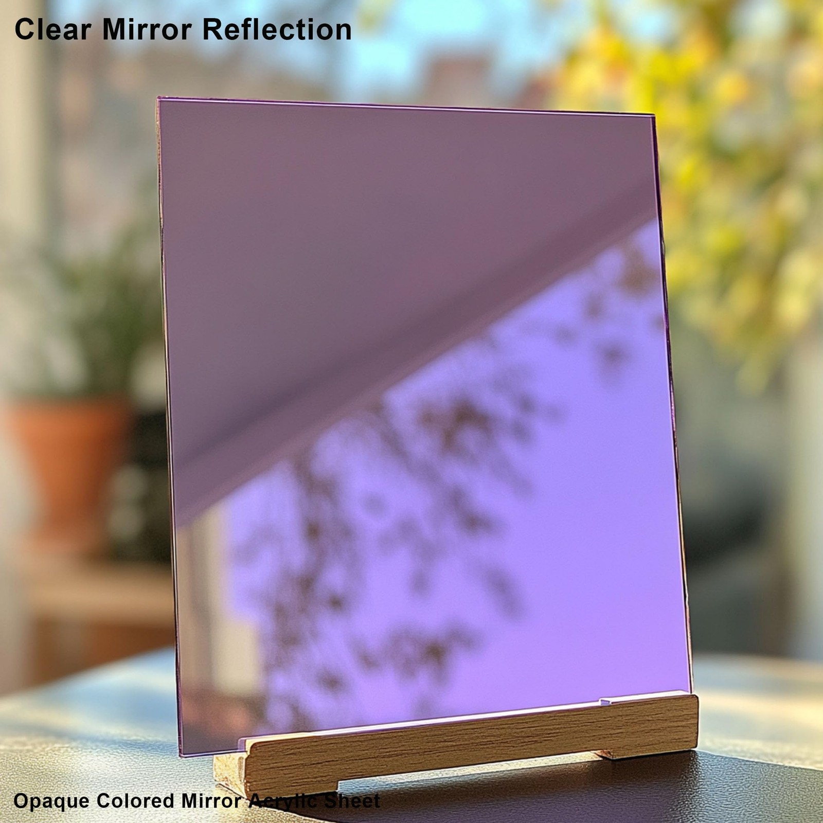 8×8 Inches Purple Mirror Acrylic Sheet – 2 Pcs Reflective Acrylic Panel for D…