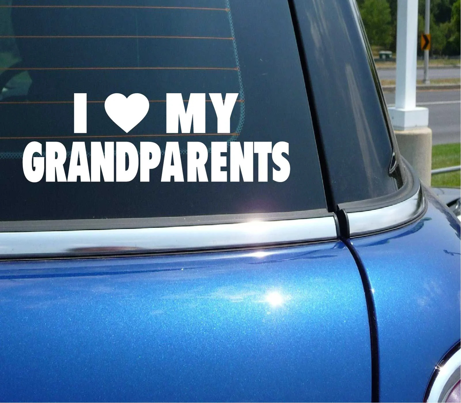 I HEART LOVE MY GRANDPARENTS DECAL STICKER ART CAR WALL DECOR