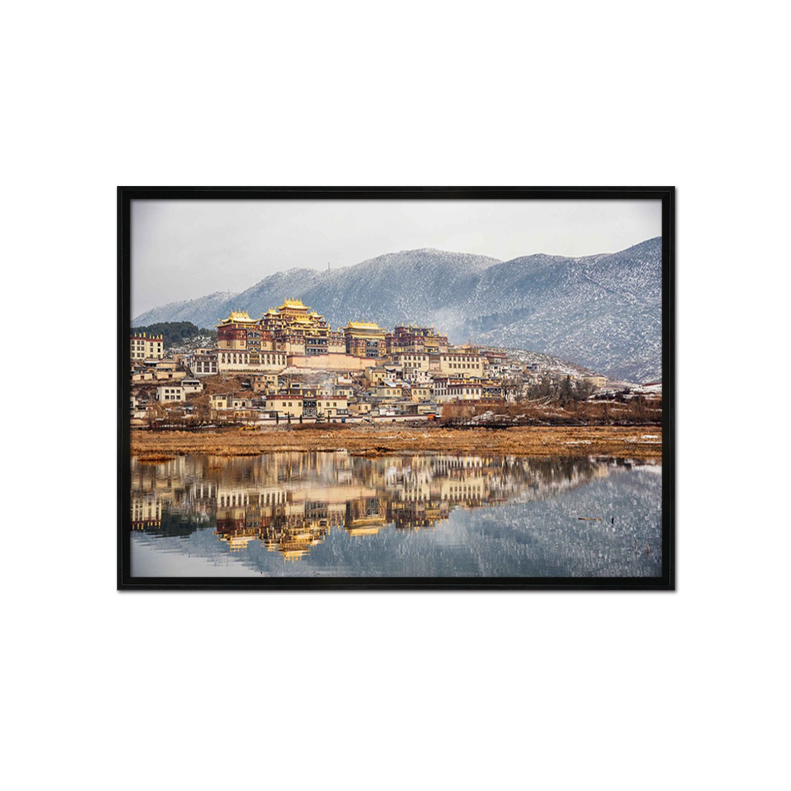 3D Small Town River 4 Framed Poster Home Decor Print Painting Art AJ WALLPAPER