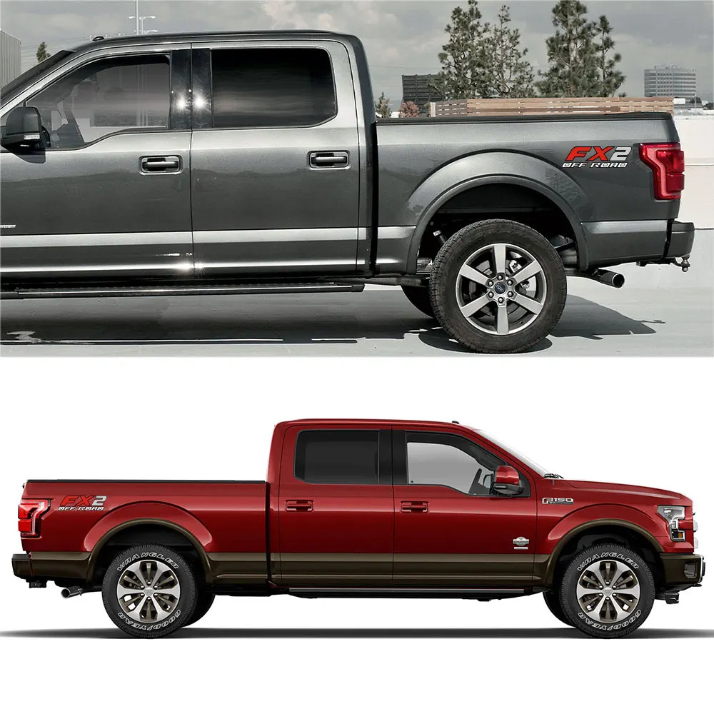 Aftermarket FX2 Off-Road Rear Trunk Side Decal | Universal Fit for Ford F-Series