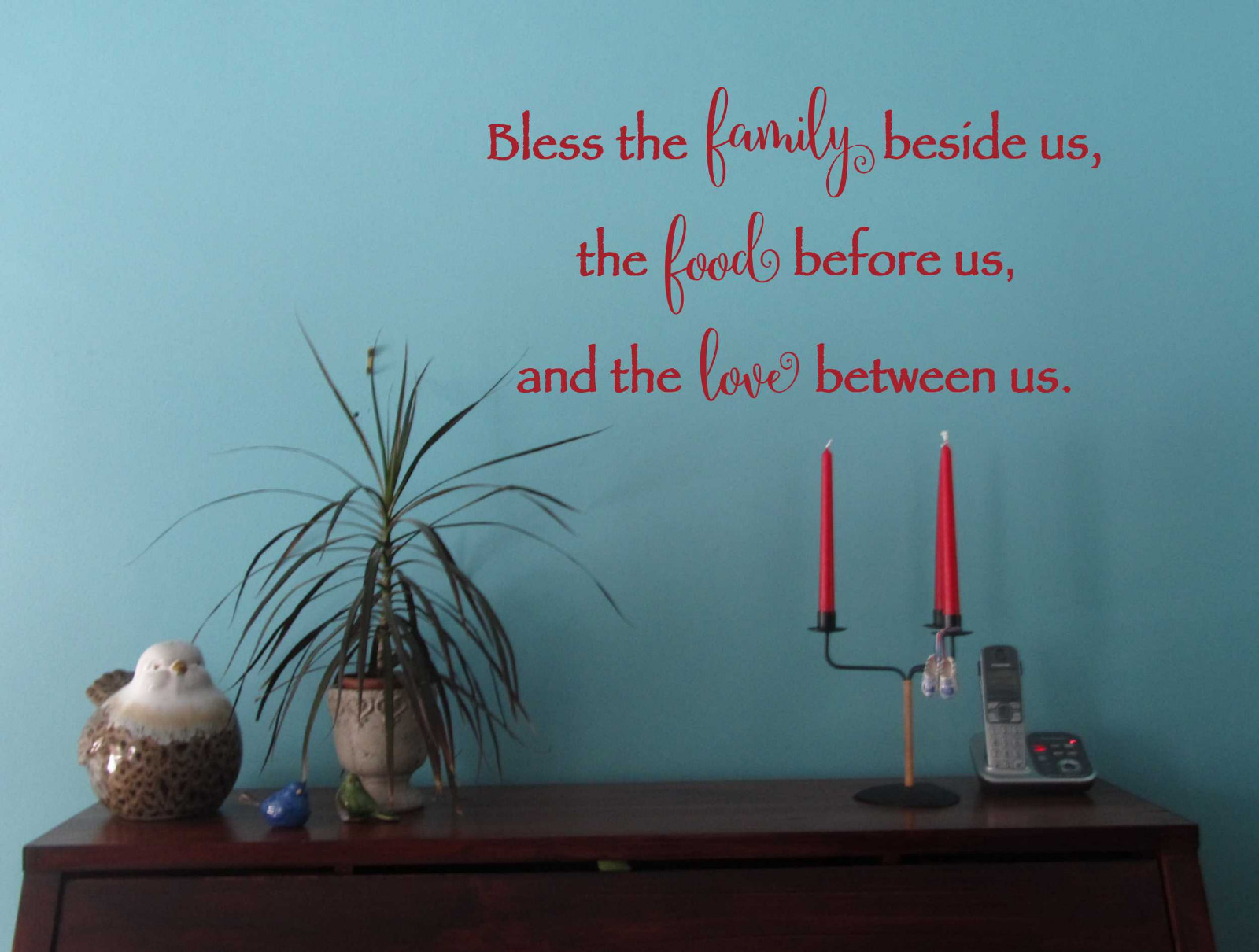 Bless the Food Family Love Amen Wall Decal Lettering Home Decor Kitchen Saying