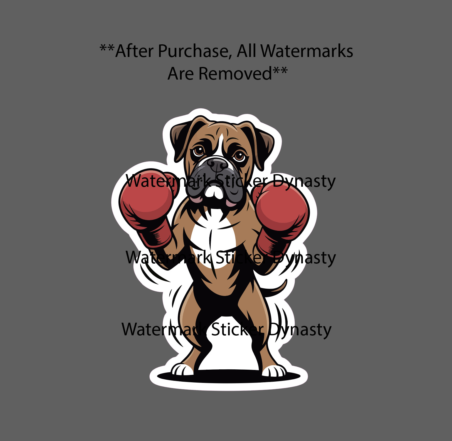 Boxer Dog Sticker Waterproof Decal Sports Game Animal Gloves Gift NEW
