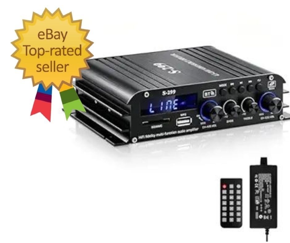 Audio Power Amplifier for Home Speakers – Bluetooth 5.0 Power Amp 4.1 Channel…