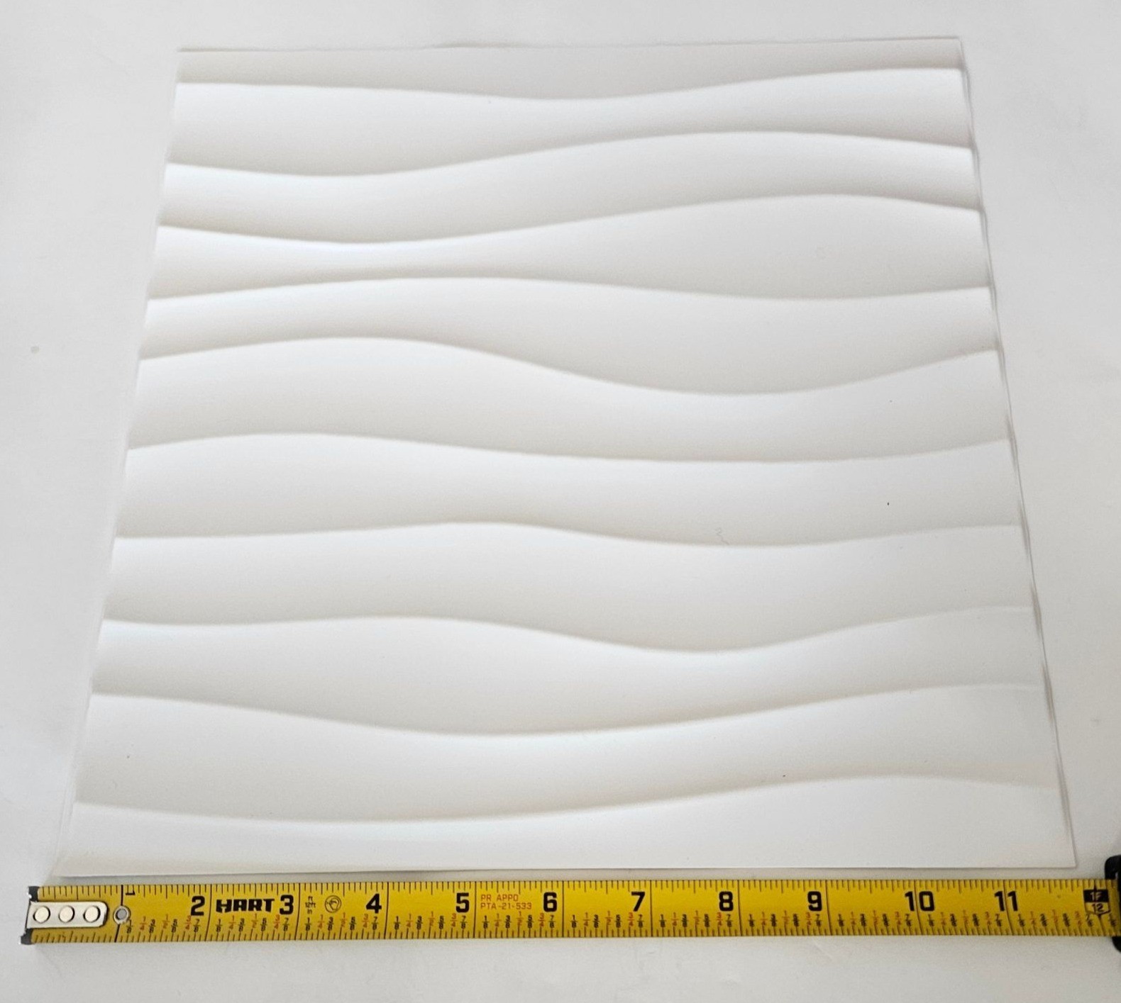 Set of 40-3D Wave Design PVC Wall Panels 12"x12" Sq. Ft. Coverage White Wall