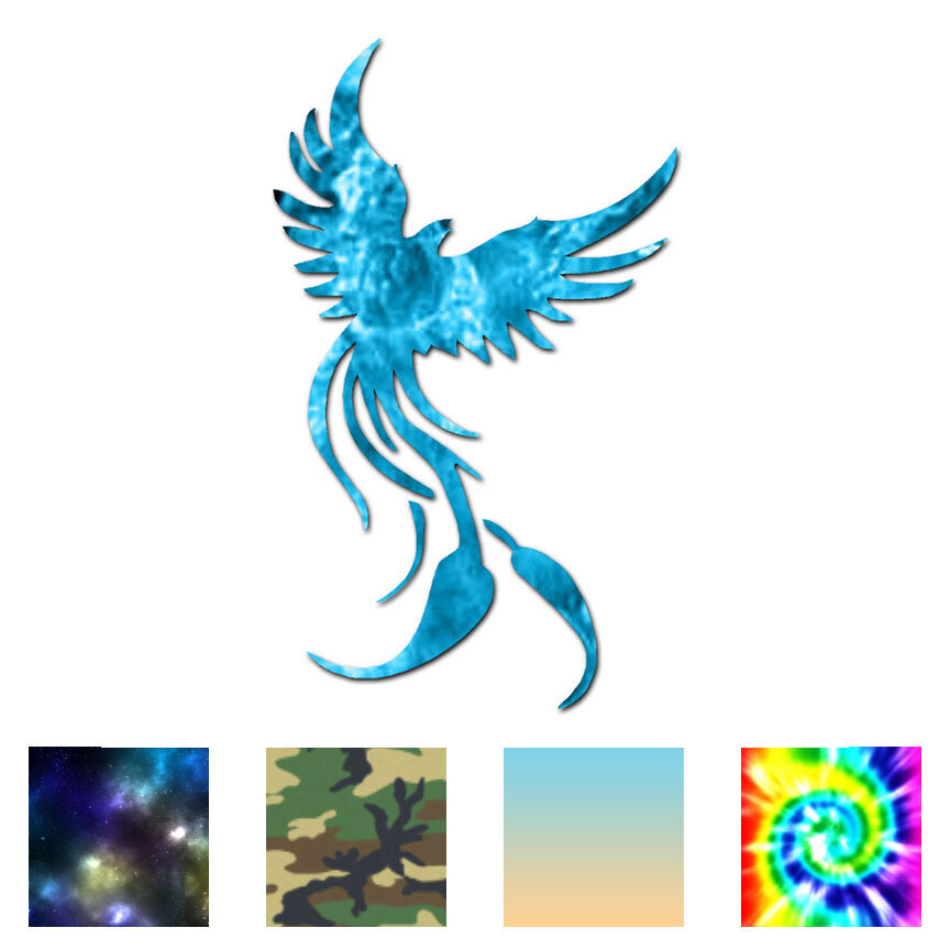 Phoenix Bird Art – Vinyl Decal Sticker – Multiple Patterns & Sizes – ebn629