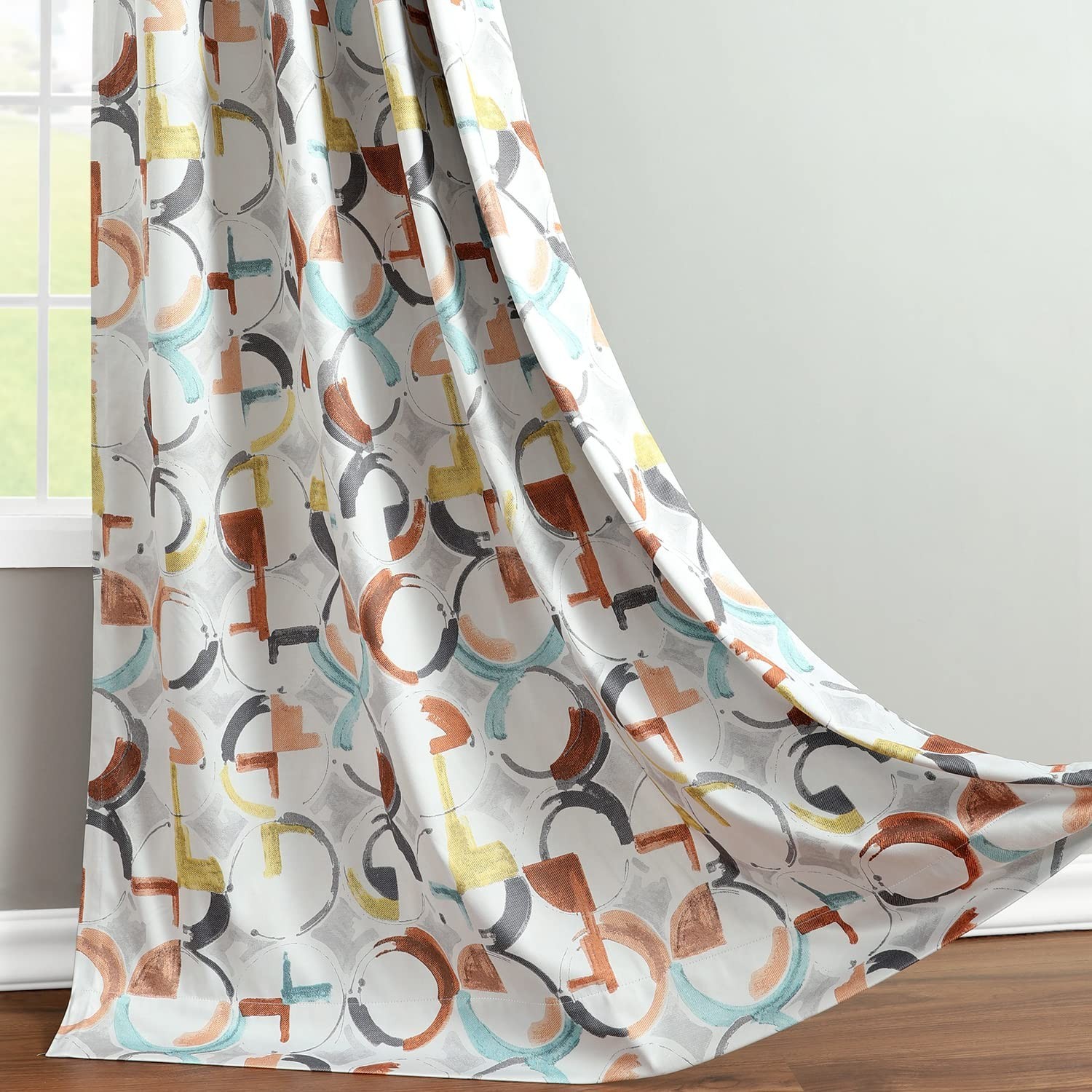 VOGOL Blackout Curtains for Nursery Kids Room 63 Inch Length, Colorful Abstra…