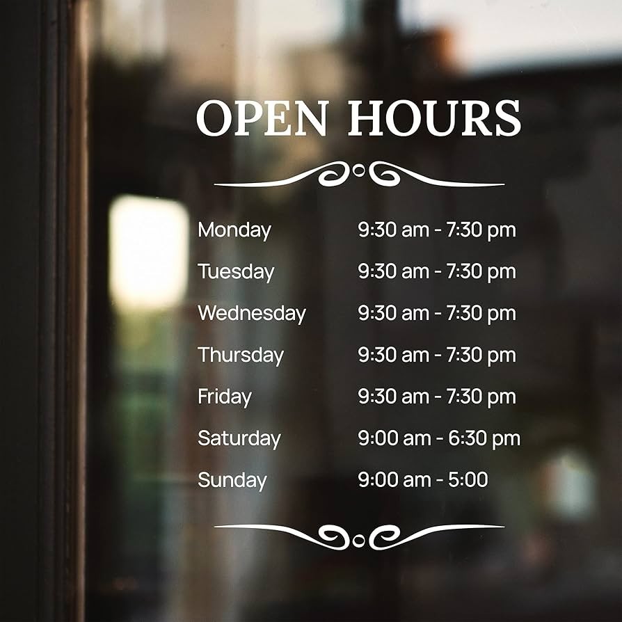 VΛ Custom Store Window Mockup Decal Logo Sticker Business Sign Peel & Stick