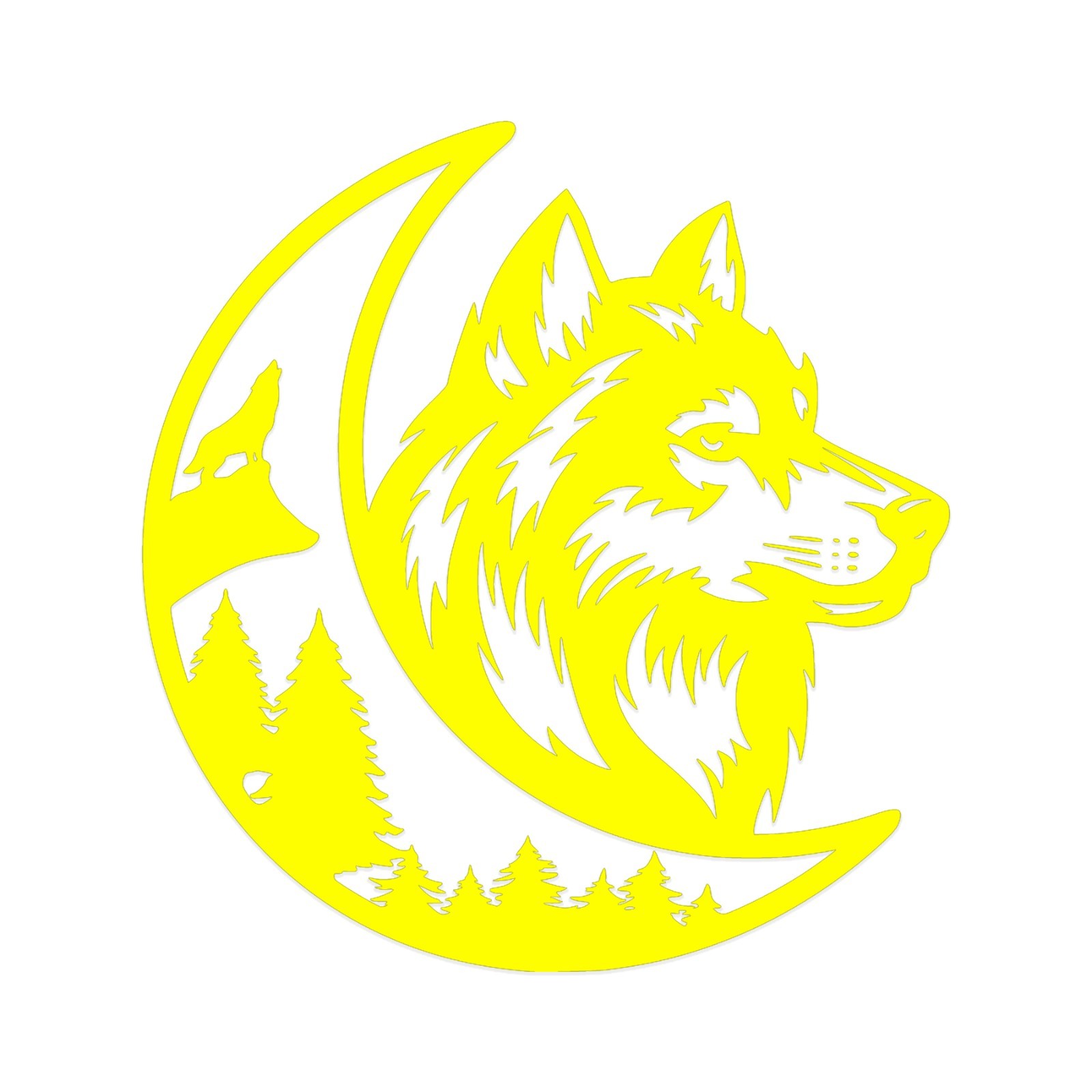 Wolf Moon Mountain Vinyl Decal Sticker – Camper Van Wolves Graphic Adventure