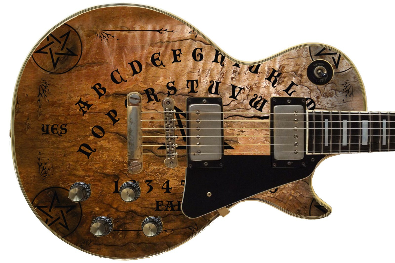 Guitar Skin Axe Wrap Re-skin Bass Reface – Ouija Wood Attic Find 761