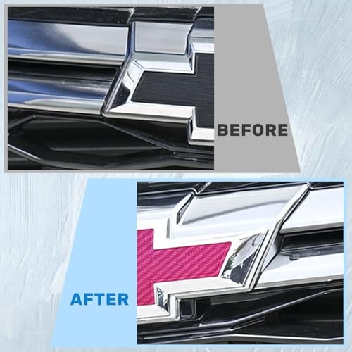 Compatible with Bowtie Emblem Logo Wrap Stickers Cut-Your-Own Vinyl Pink,3PCS