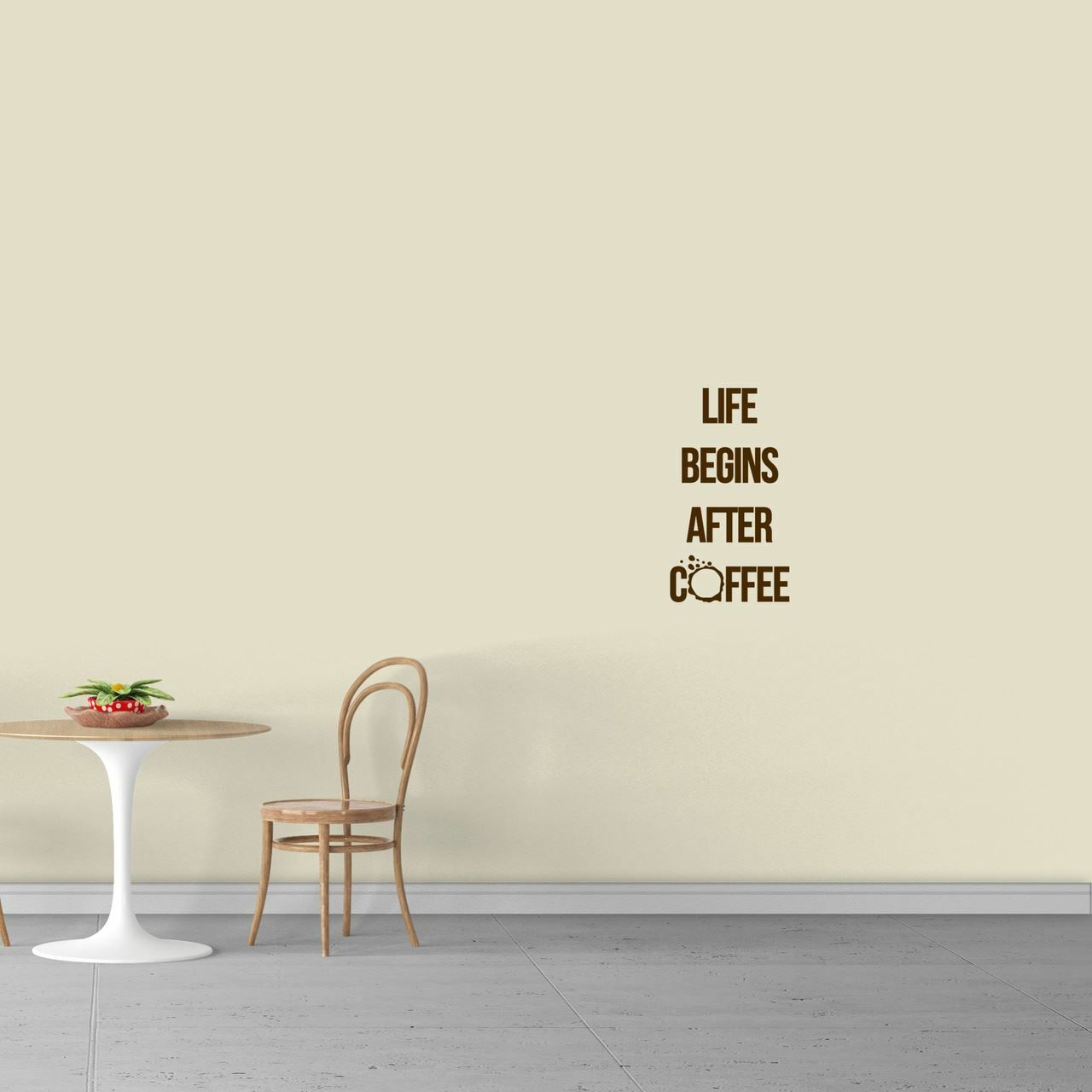 Life Begins After Coffee Wall Decal – Food, Drink, Dining Room, Kitchen, Sticker
