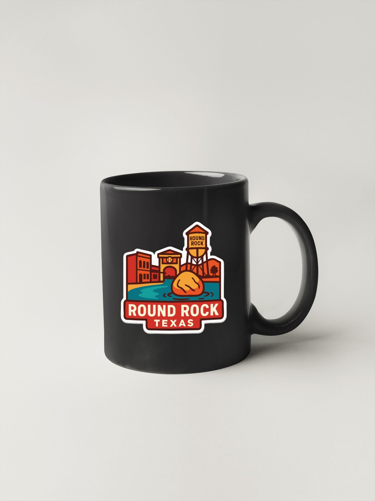 Round Rock Texas Sticker Decal Vinyl Die-Cut City Skyline Landmark Design