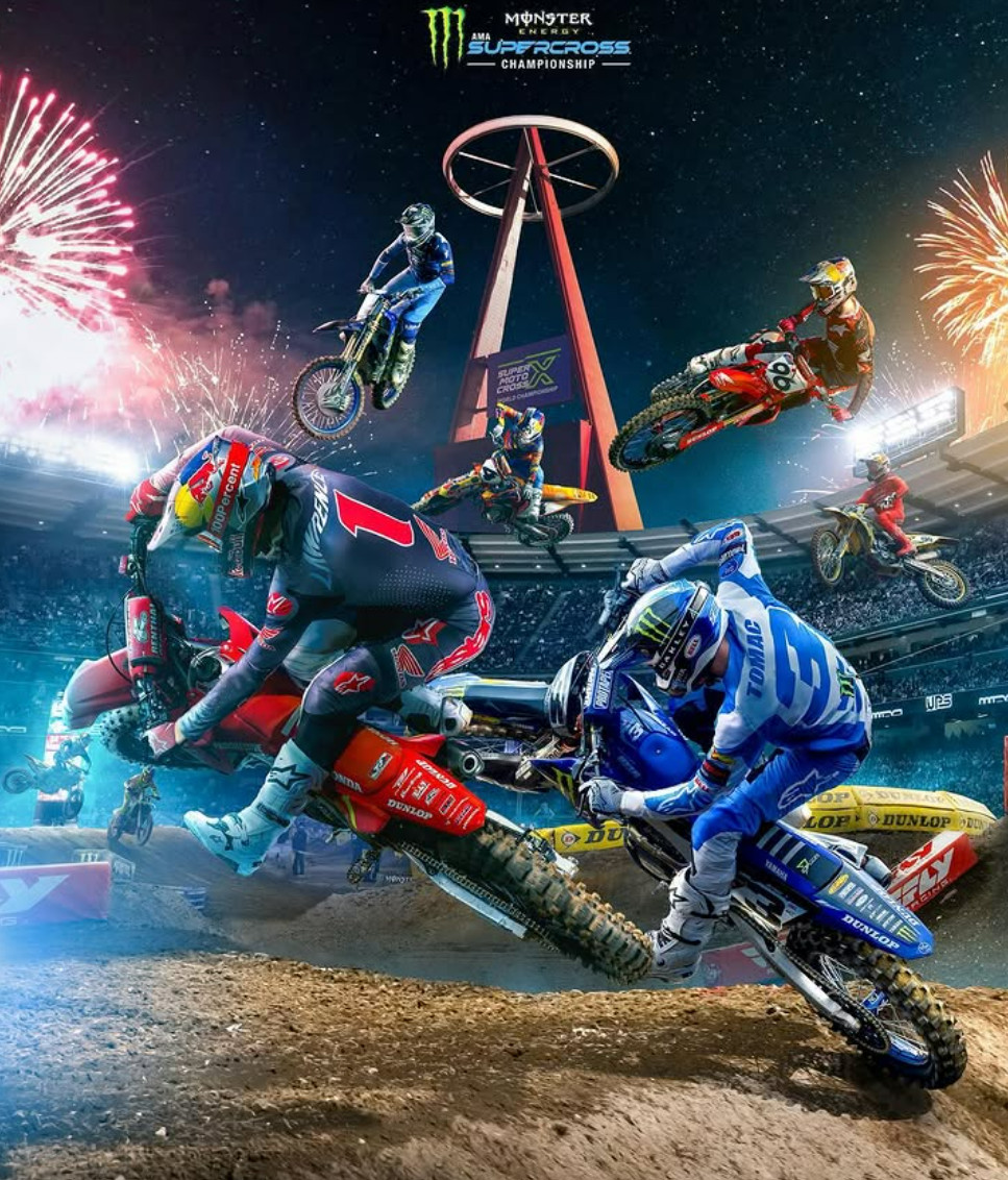 Supercross Wall Vinyl Decal Top Riders Custom Graphic Removable Adhesive Backing