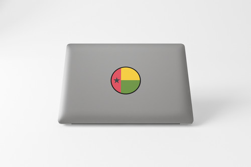 Guinea-Bissau Flag Circle Sticker Decal