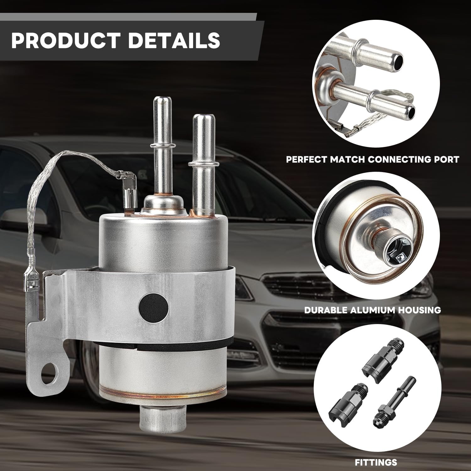 58 PSI fit Fuel Filter Regulator Kit for LS Swap EFI Conversion Corvette C5 5.3