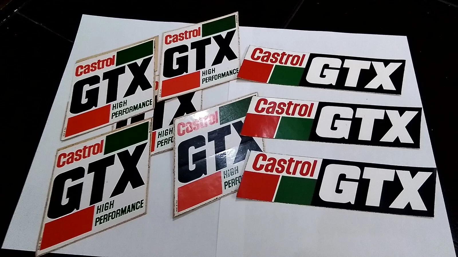 Vintage Castrol GTX High Performance Decals Stickers Gas And Oil Collectibles
