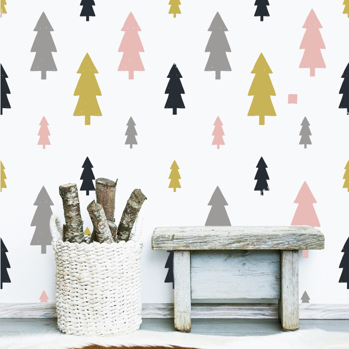 Tree Wall Decals – Multi-Colored Wall Decals, Nursery Decals, Unique Decor ga53