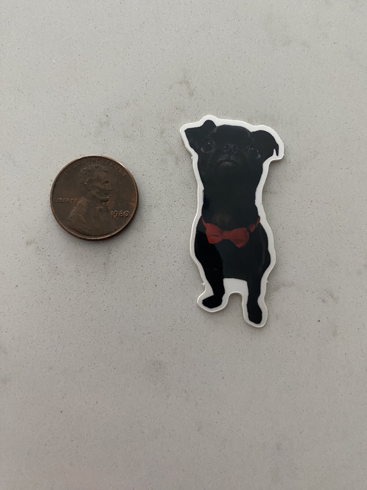 Black Pug Puppy Sticker
