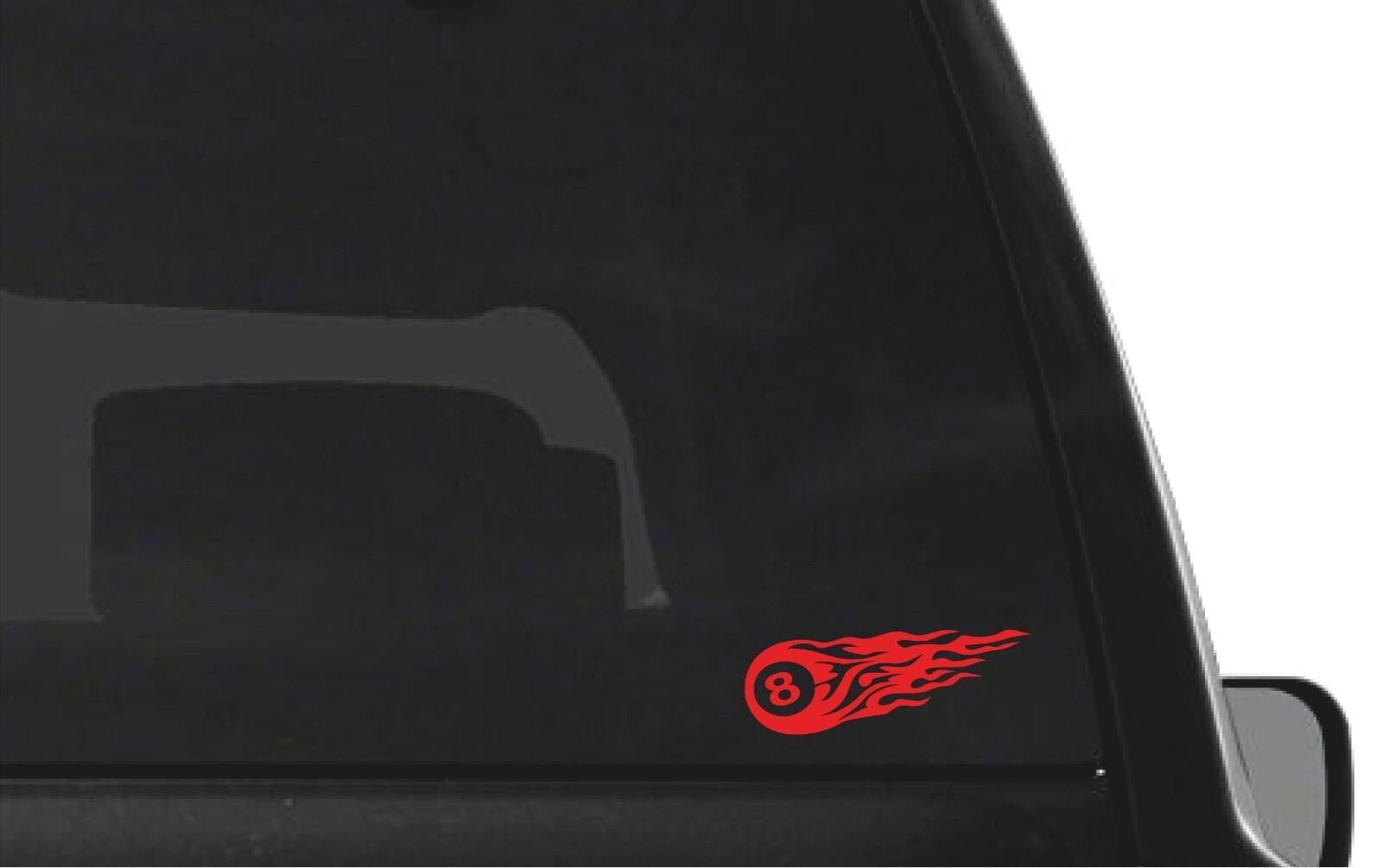 Flame Eight 8 Ball Pool Vinyl Decal Car Window Laptop 8 Ball Sticker