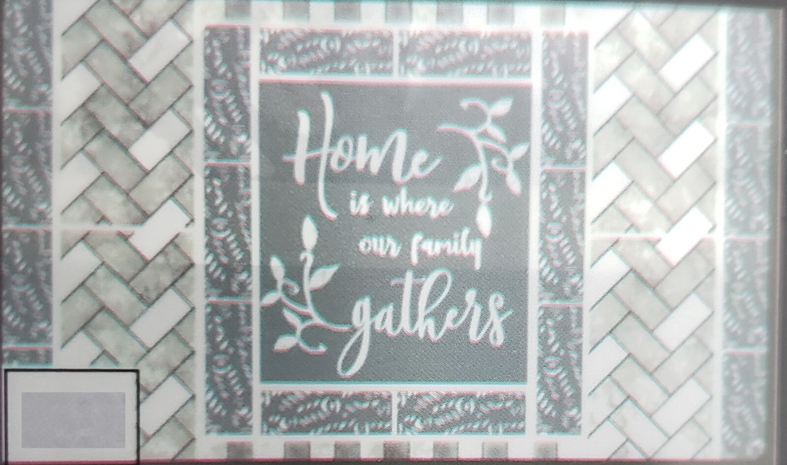 STOVE BACKSPLASH STICKER/WALL DECAL (30"x18")HOME IS WHERE OUR FAMILY GATHERS,GR