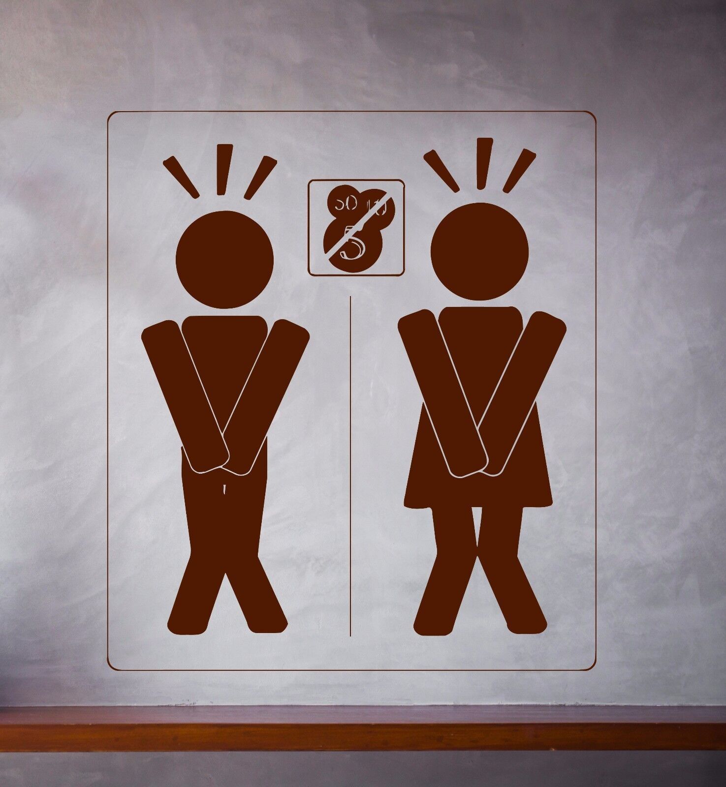 Vinyl Decal Emblem Badge Hygienic Place Men Women Wall Sticker (n604)