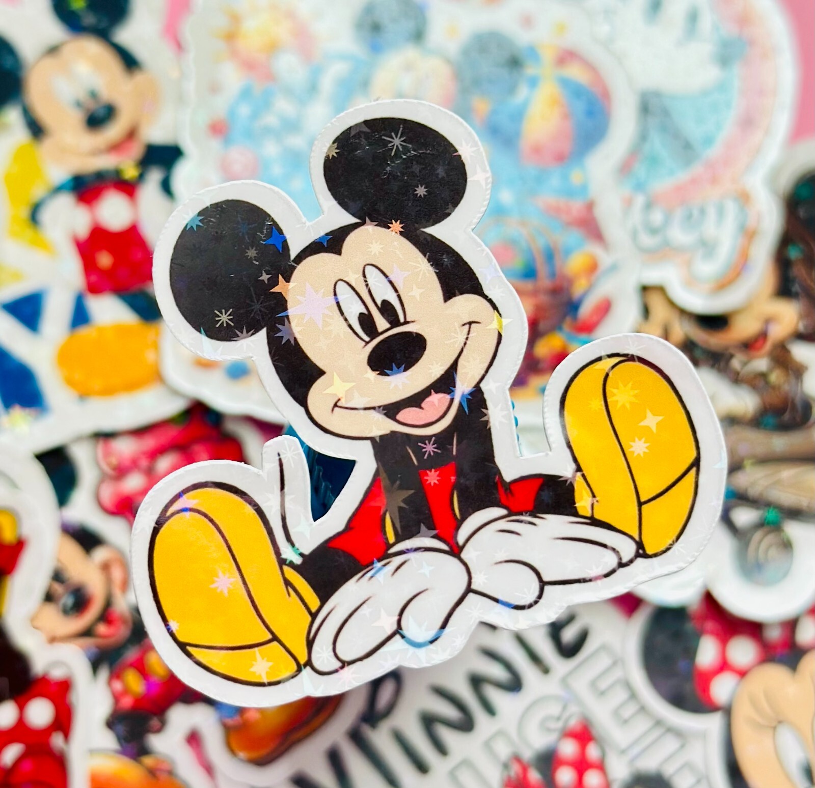 Cute Mickey Mouse Stickers Pack – Cartoon Vinyl Waterproof Decals for Kids