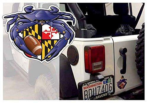 Raven Crab Football Maryland Crest Sticker, 5×4