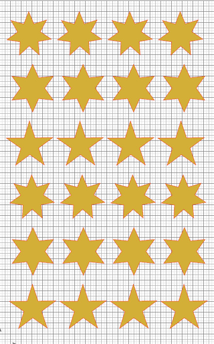 5" x 8" Stars Sticker Sheet Oracal 651 Vinyl Stationary Envelope Star Decals