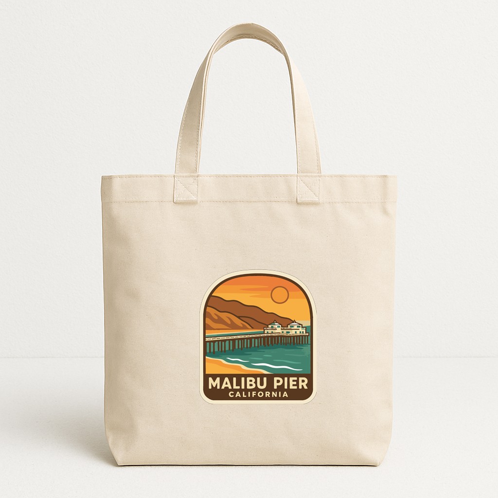 Malibu Pier California Iron On Heat Transfer Vinyl HTV Die-Cut Symbolic Landmark