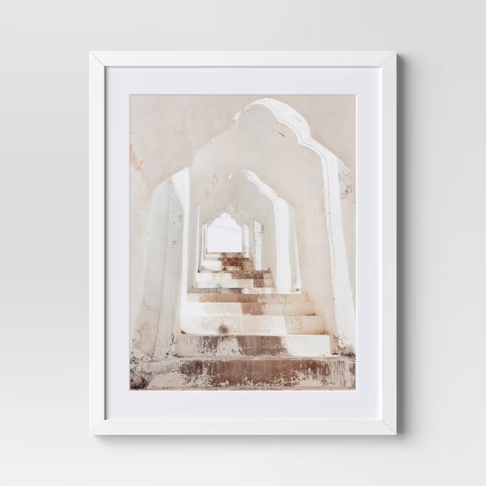 (Set of 2) 16"x20" Architecture Framed Arts Neutrals – Threshold: Vertical Wall