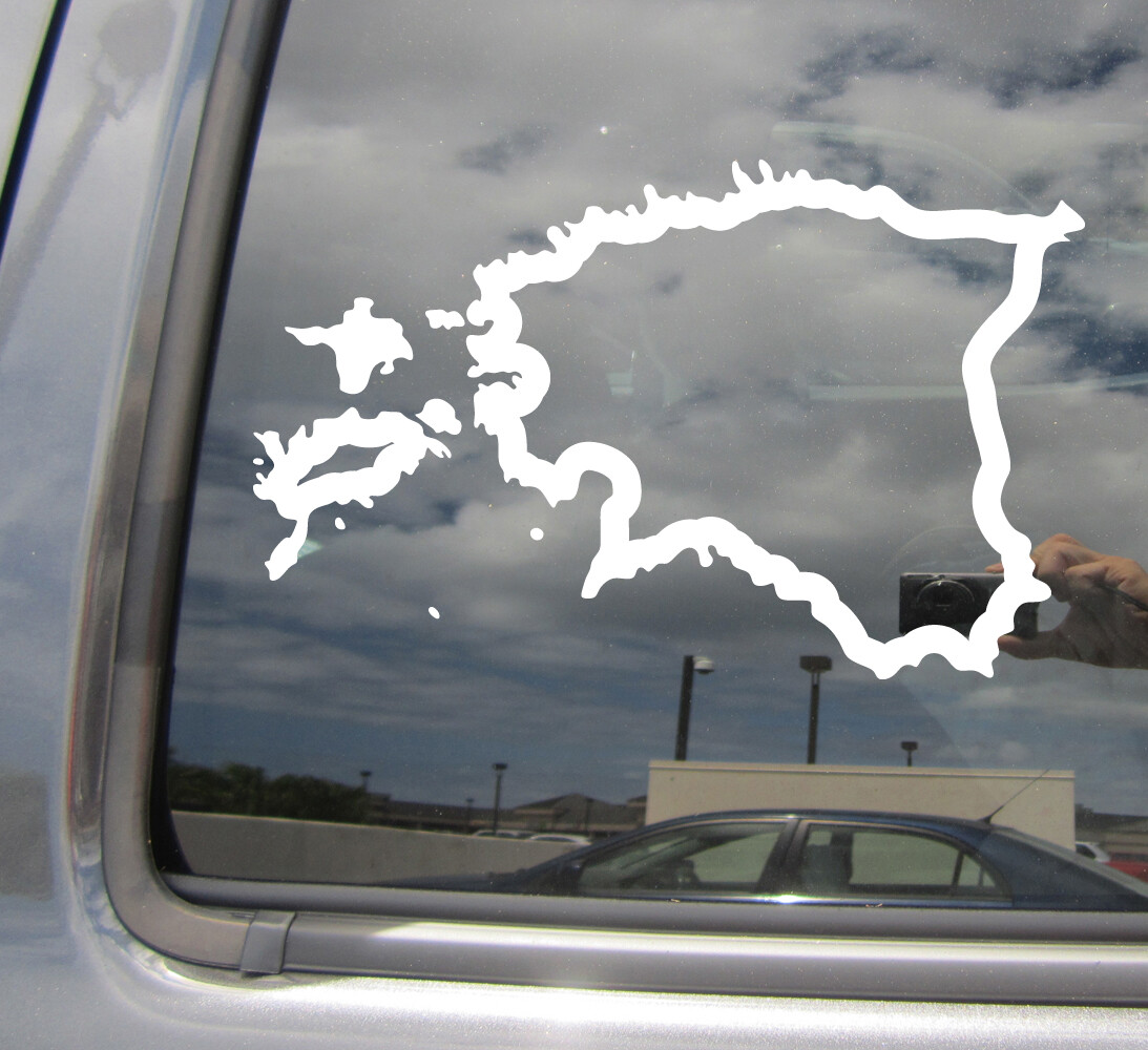 Estonia Country Outline Car Truck Bumper Window Vinyl Decal Sticker 07165