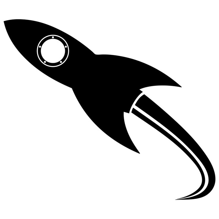 Vinyl Decal, Wall Decor – Space Ship (Children's Bedroom Decal)