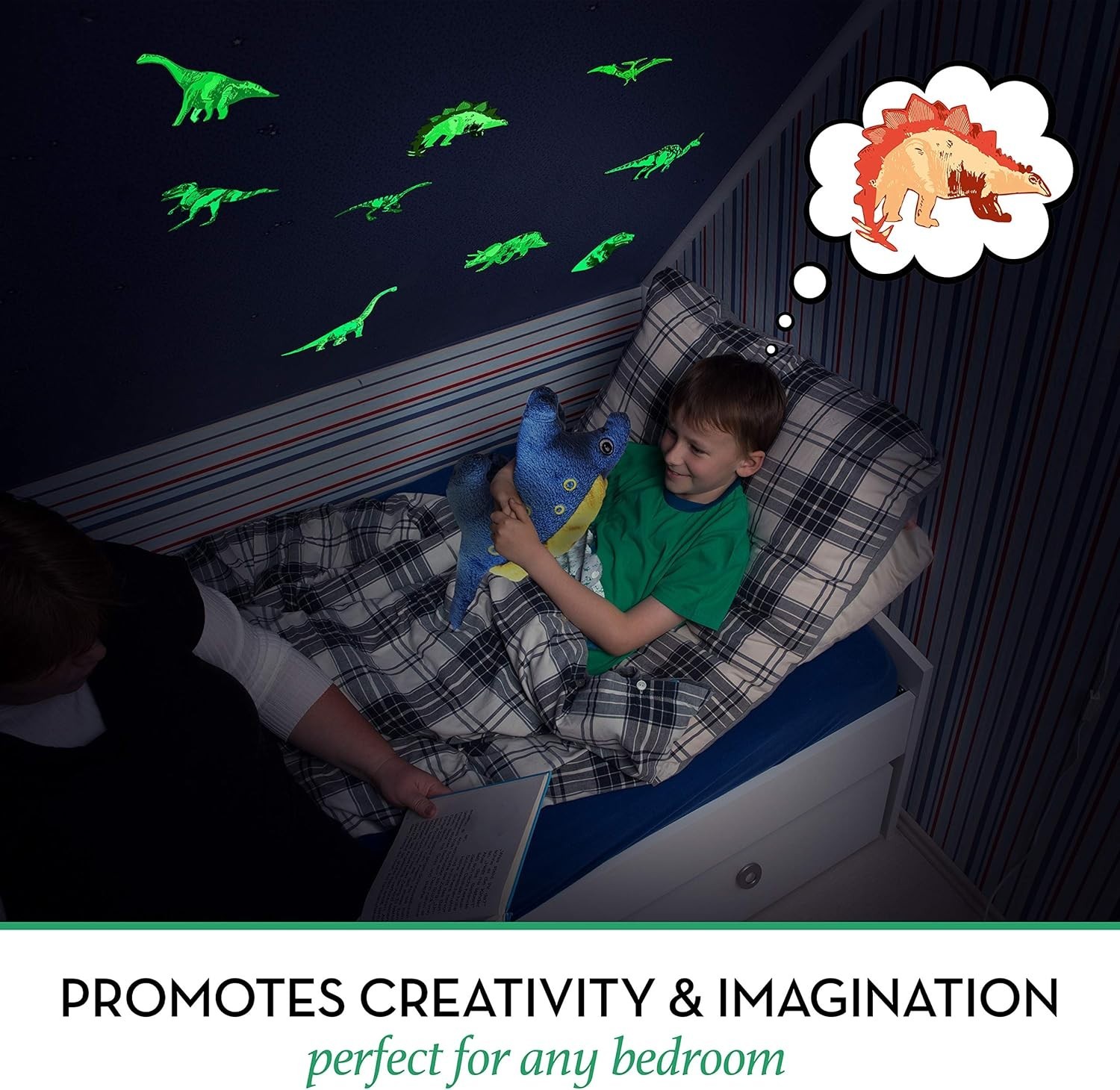 Dinosaur Wall Decals for Kids – Glow in The Dark, Removable Decor for Bedrooms