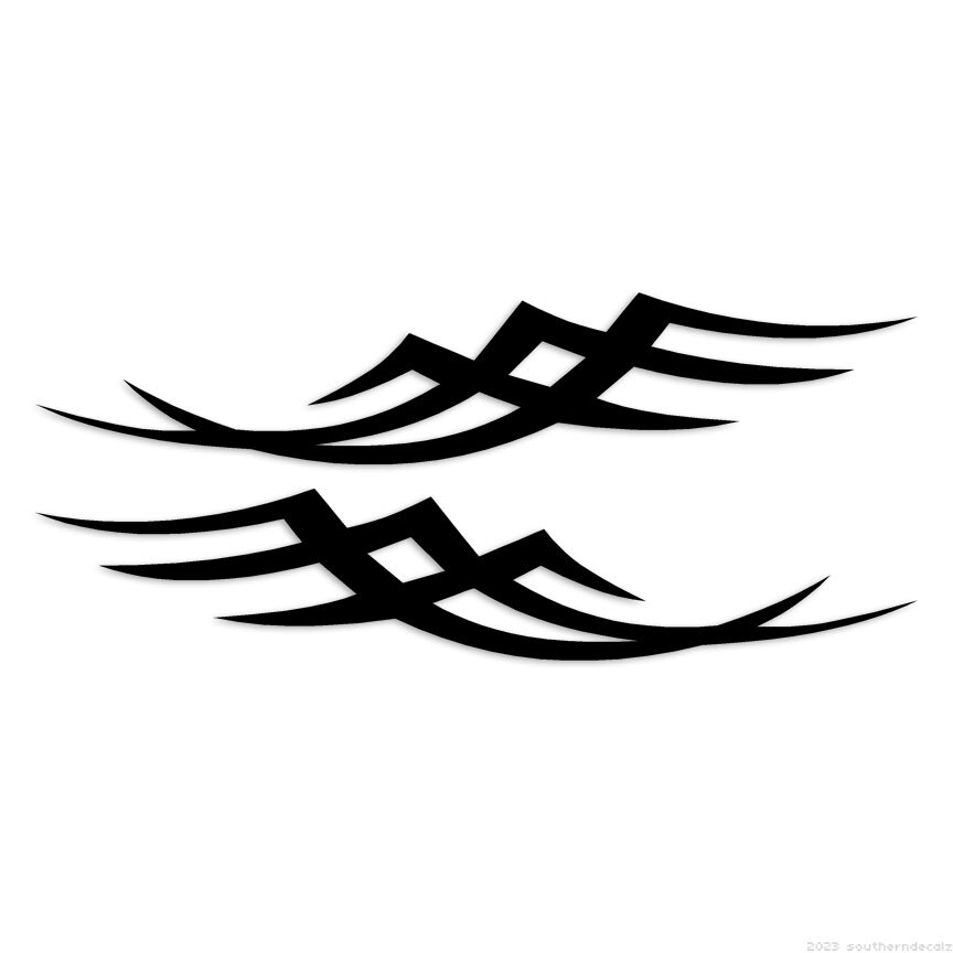 Pair Tribal Pinstripes – Decal Sticker – Multiple Colors & Sizes – ebn7482