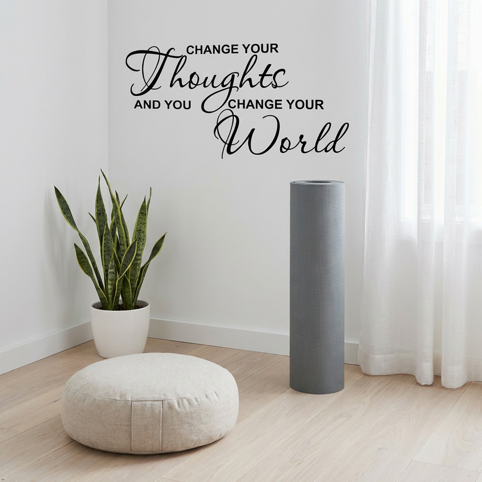 Change Your Thoughts Vinyl Wall Art Inspirational Quotes and Saying