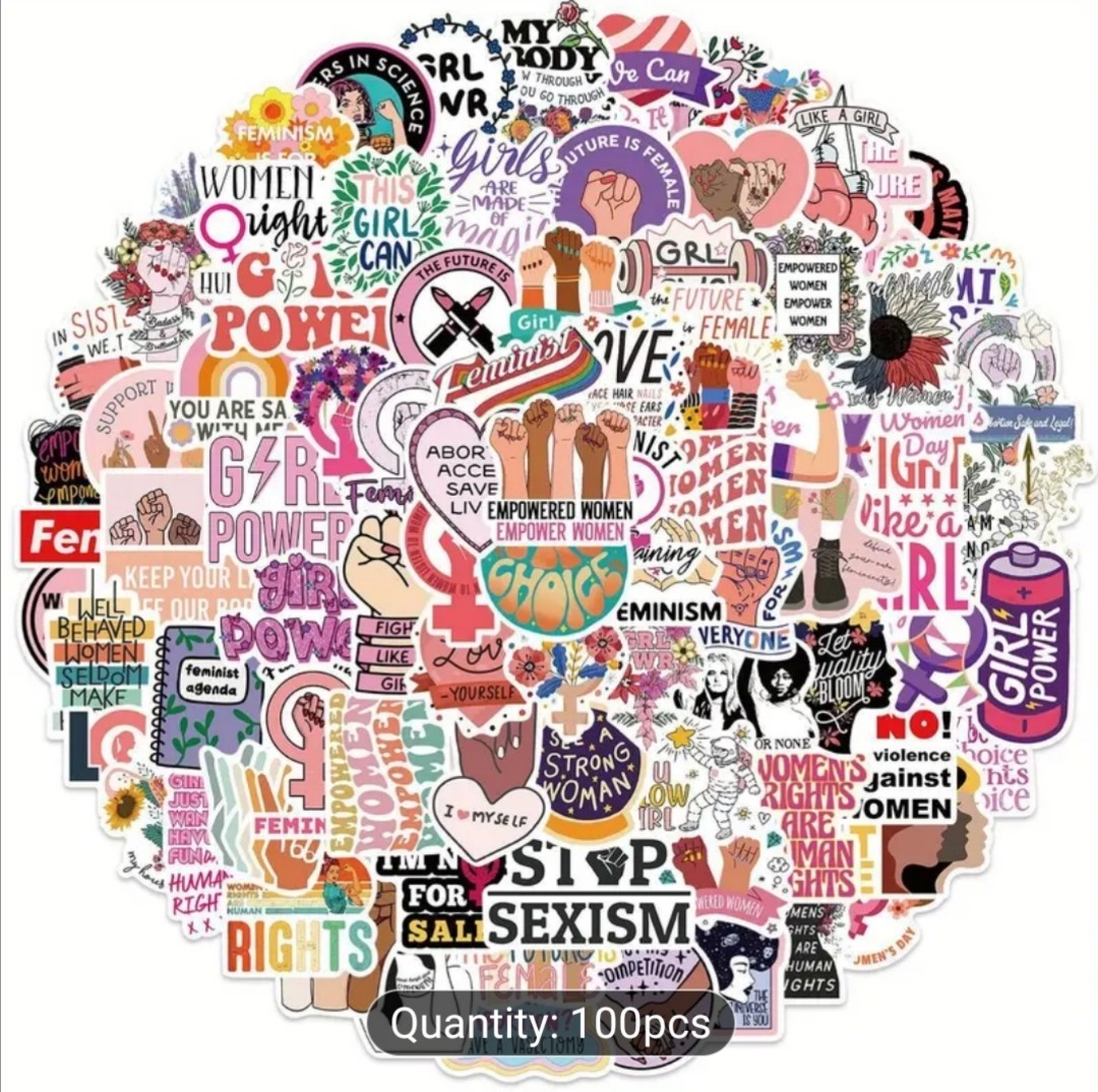 20 PCS Feminist Feminism Womens Girls Rights Power Stickers 2nd Set BRAND NEW