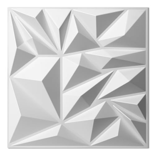 33-Pack 3D Wall Panels for Interior Decor, Modern Diamond Textured Accent Wall,
