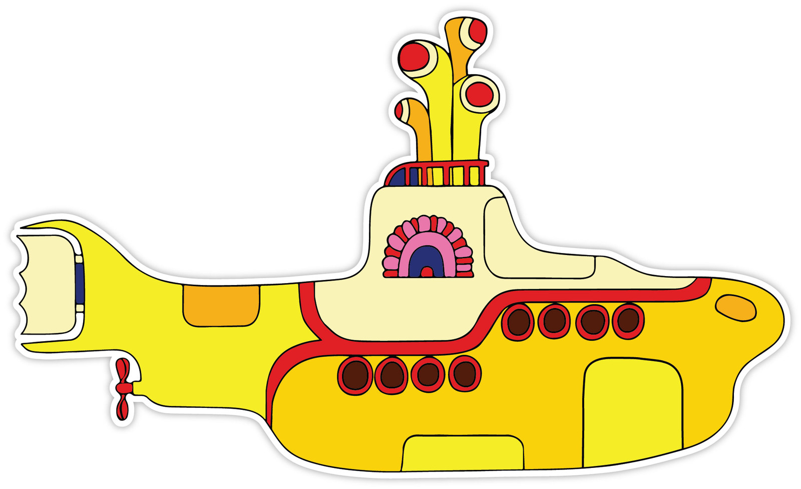 The Beatles Yellow Submarine Sticker Decal *2 SIZES* Vinyl Bumper Window WALL
