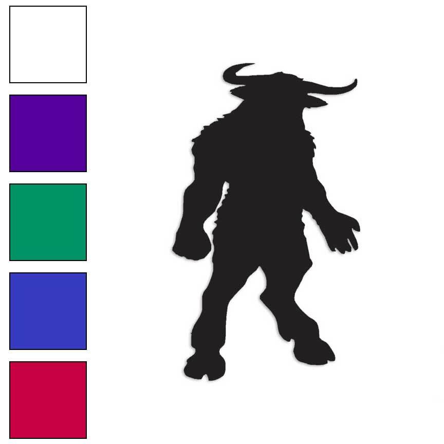 Minotaur Bull Man, Vinyl Decal Sticker, Multiple Colors & Sizes #628