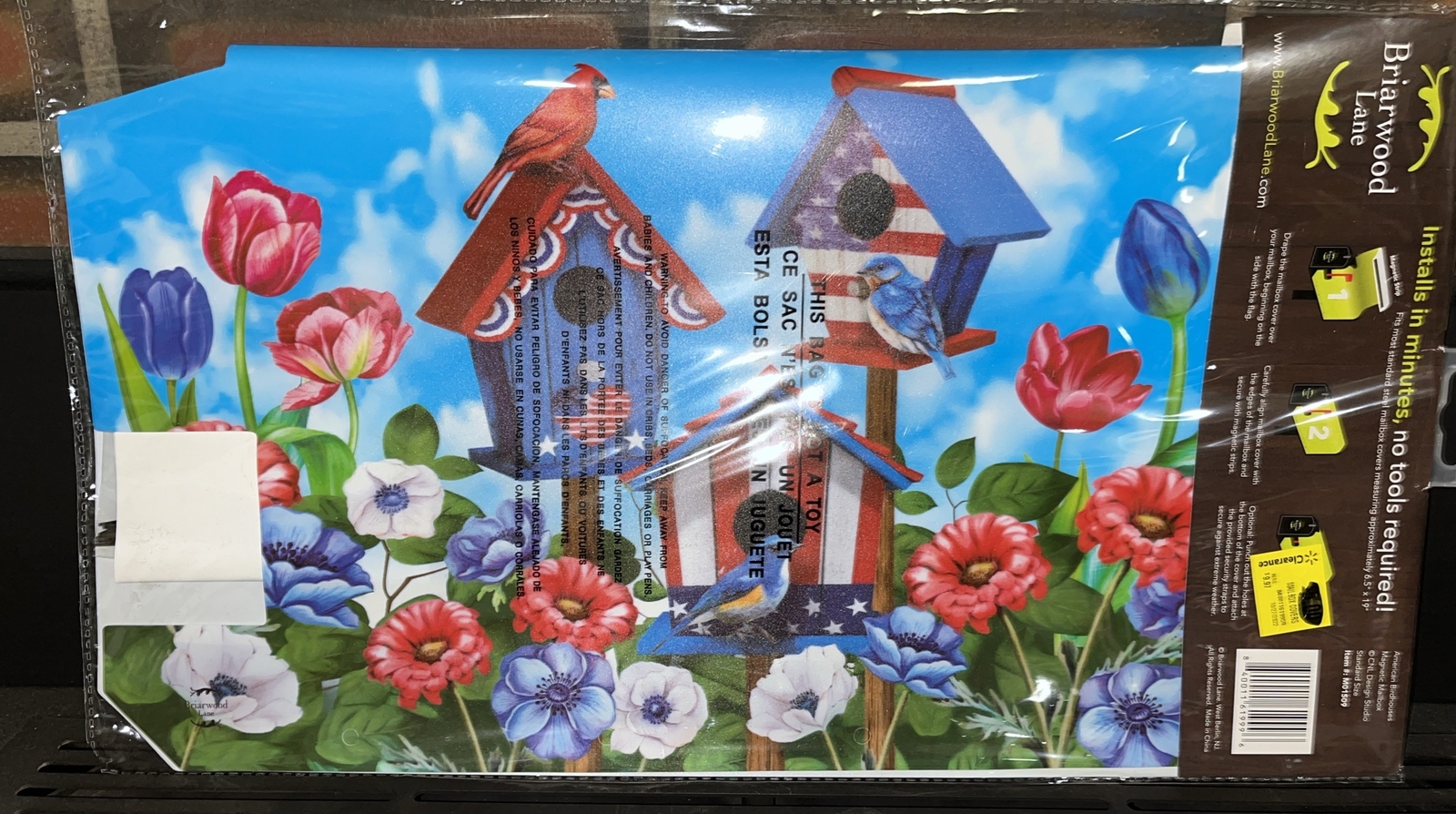 Briarwood Magnetic Standard Mailbox Cover Patriotic American Birdhouses Summer