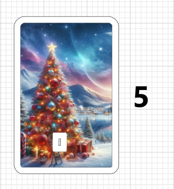 Christmas Credit Debit Card Skin Santa ATM Sticker Reindeer Holiday Holographic