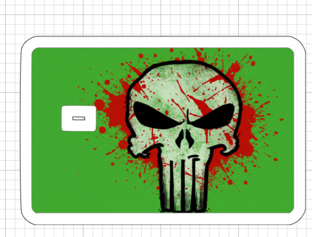 The Punisher ATM Debit Credit Card Skin Sticker Comic Book Comics Movies Patriot