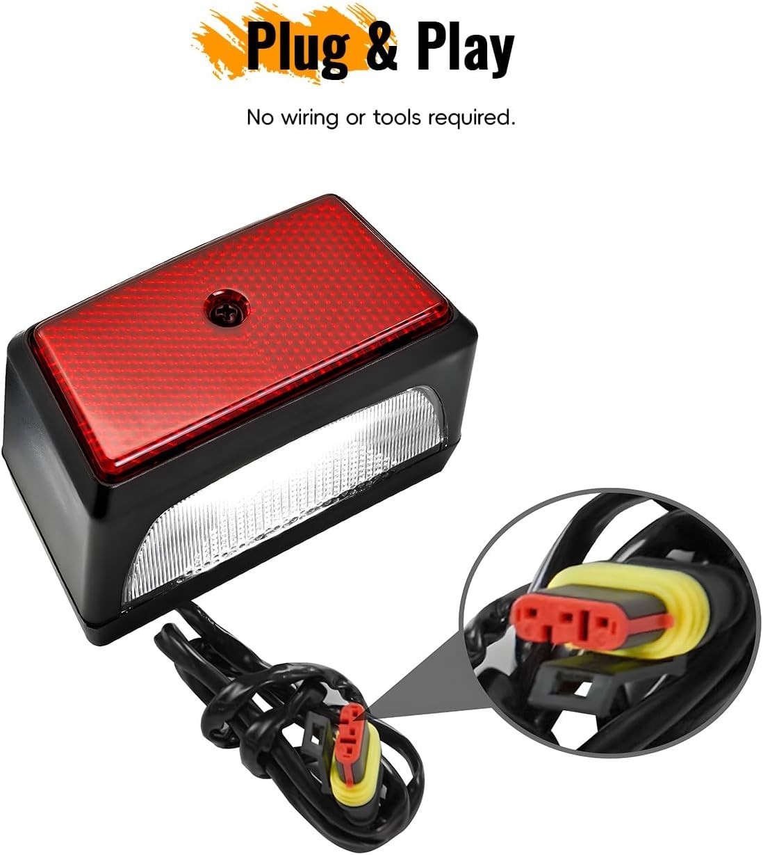 LUXEMOTO LED License Plate Light for Can-Am Spyder F3 All Models Red