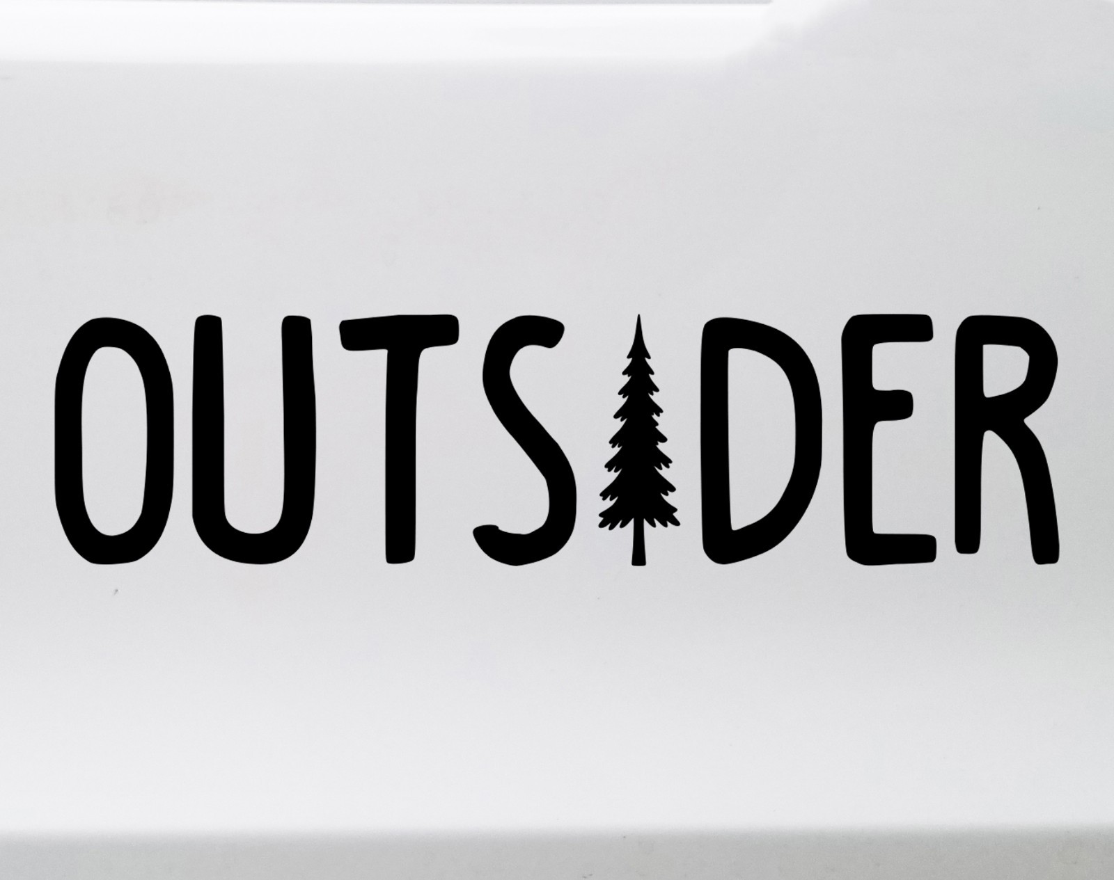 Outsider Pine Tree Vinyl Sticker Decal Camping Hiking Outdoor Nature Design Car