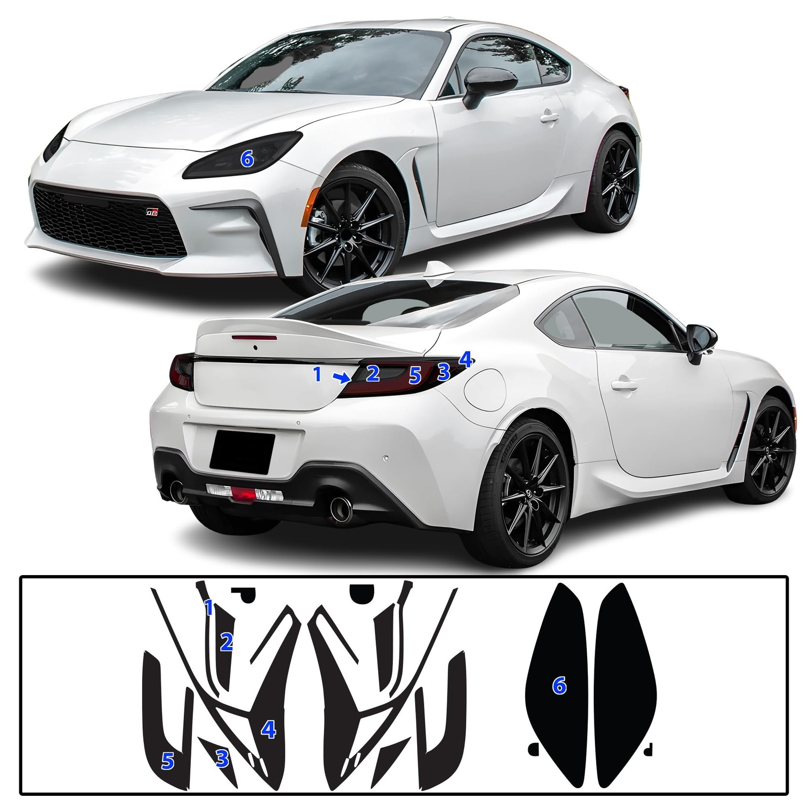BOGAR TECH DESIGNS Full Headlight Taillight Reflector Sidemarker Tint Film Ki…