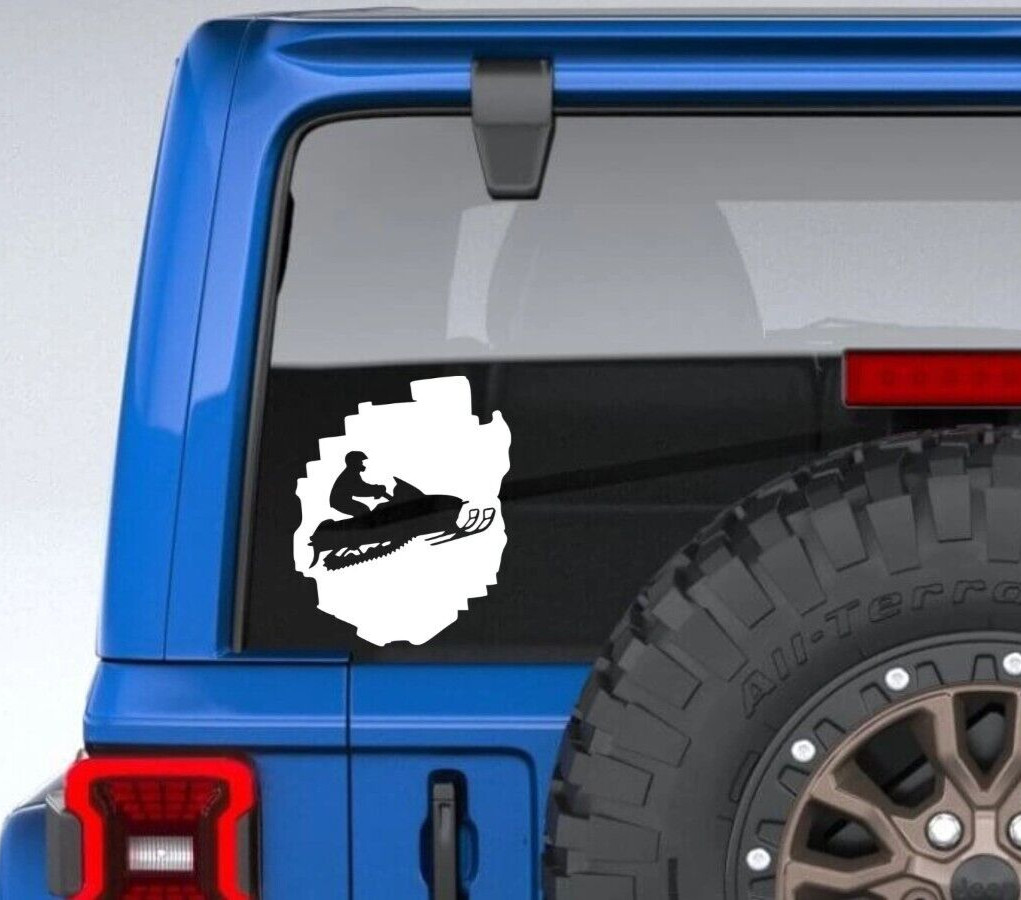 Adirondack Park Snowmobile vinyl decal NY ADK Tug Hill Old Forge Sled Sticker