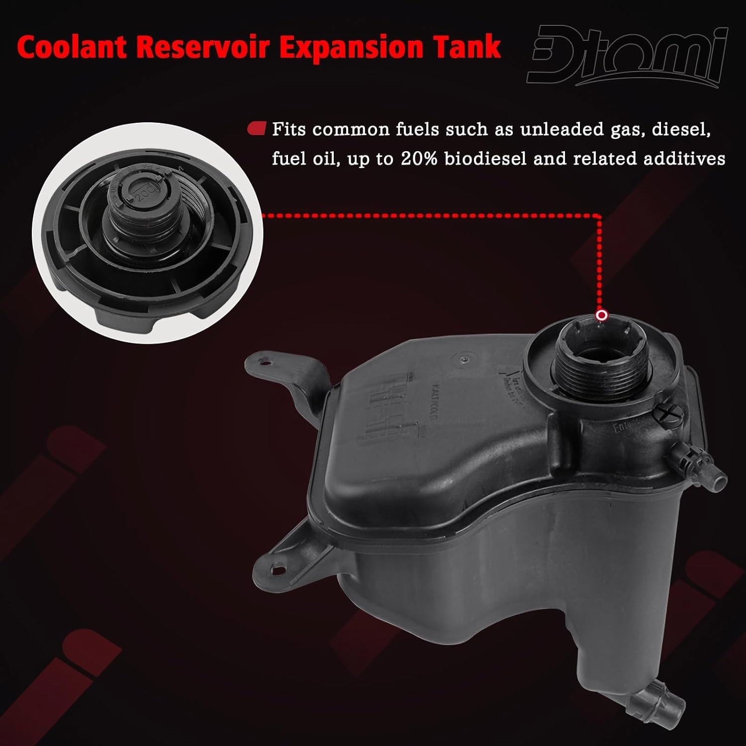 Engine Coolant Reservoir Radiator Expansion Tank with Cap Compatible with BMW Ve