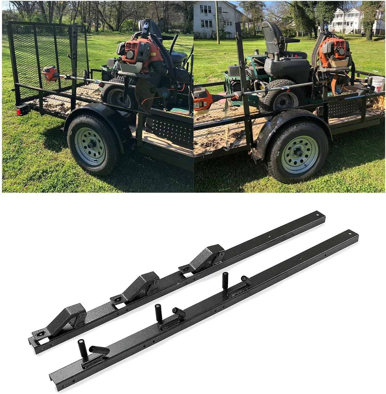 3 Place Weedeater Rack Carrier Mount on Landscape Truck Trailer Enclosed