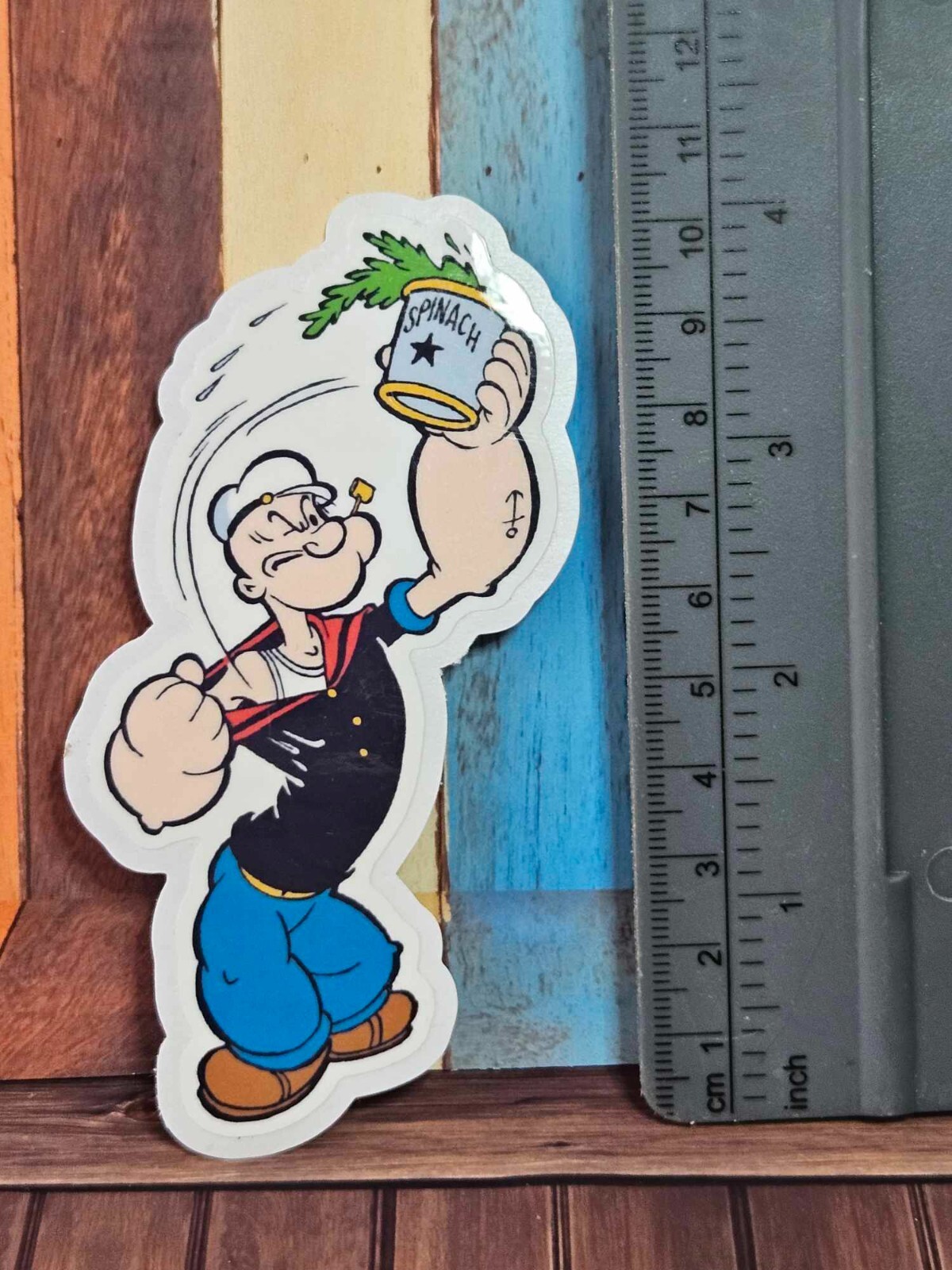 Set 3 Popeye Classic and Wimpy Hamburger Nostalgic Laminated Laptop Stickers