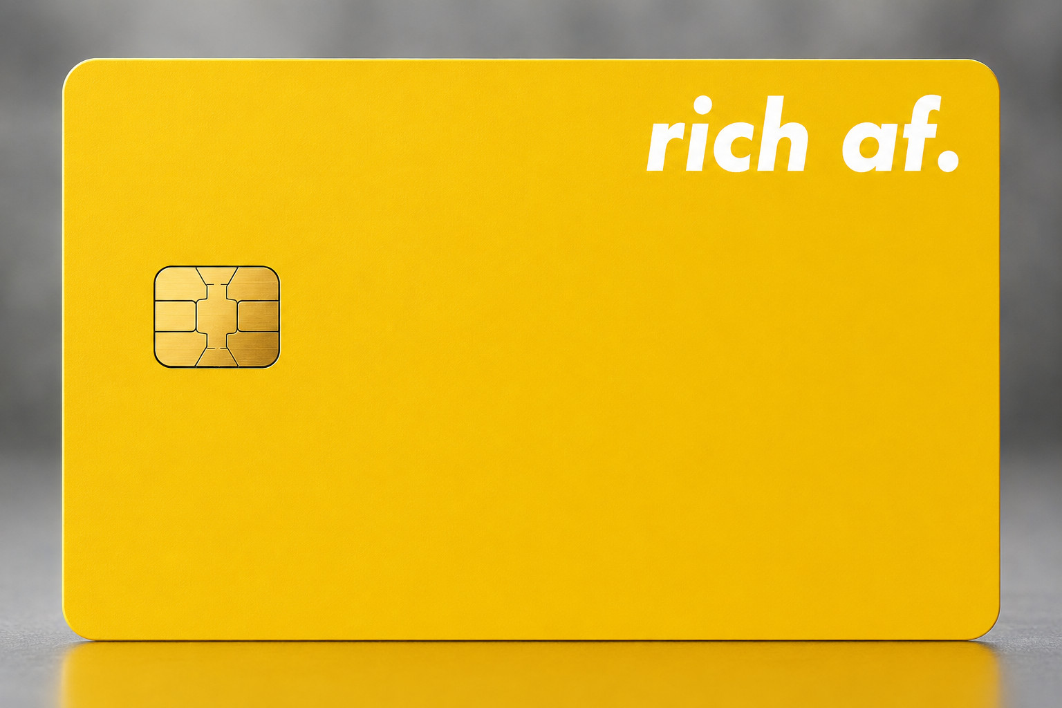 Rich AF Yellow Credit Card Skin Funny Debit Card Vinyl Sticker